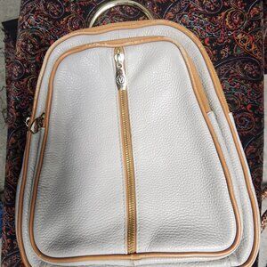 Valentina Cream and Tan backpack